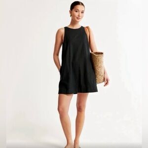 Abercrombie & Fitch Black Sleeveless Mini Dress